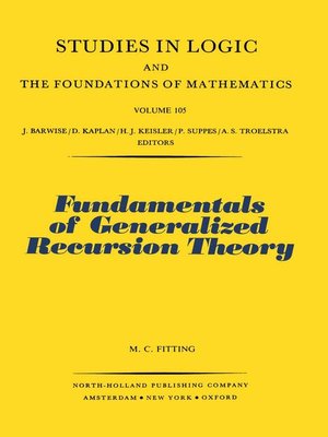 cover image of Fundamentals of Generalized Recursion Theory